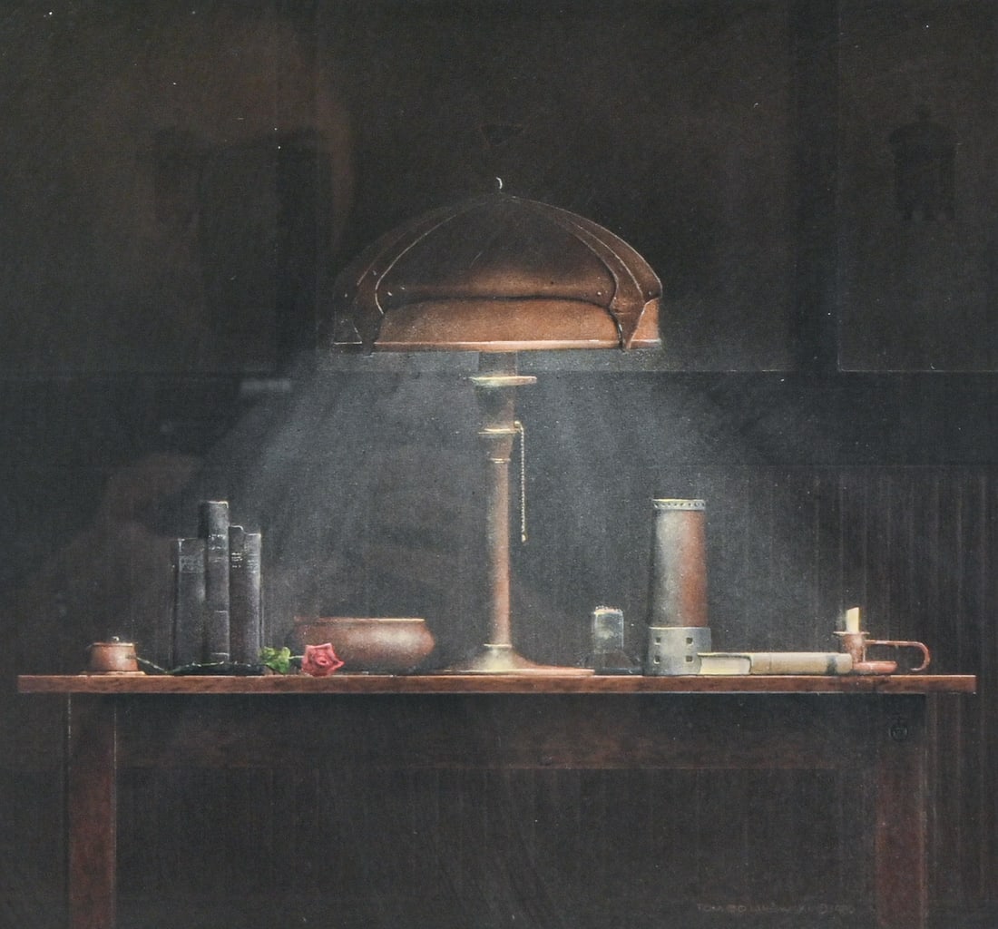 Tom Bojanowski "Spirit of Roycroft" Lithograph 1990: Tom Bojanowski "Spirit of Roycroft" Lithograph 1990. Signed. Excellent condition. 10.25"h x 11"w. Frame 17.75"h x 15.75"w FREE NATIONWIDE SHIPPING Free Nationwide Shipping within the lower 48 states f