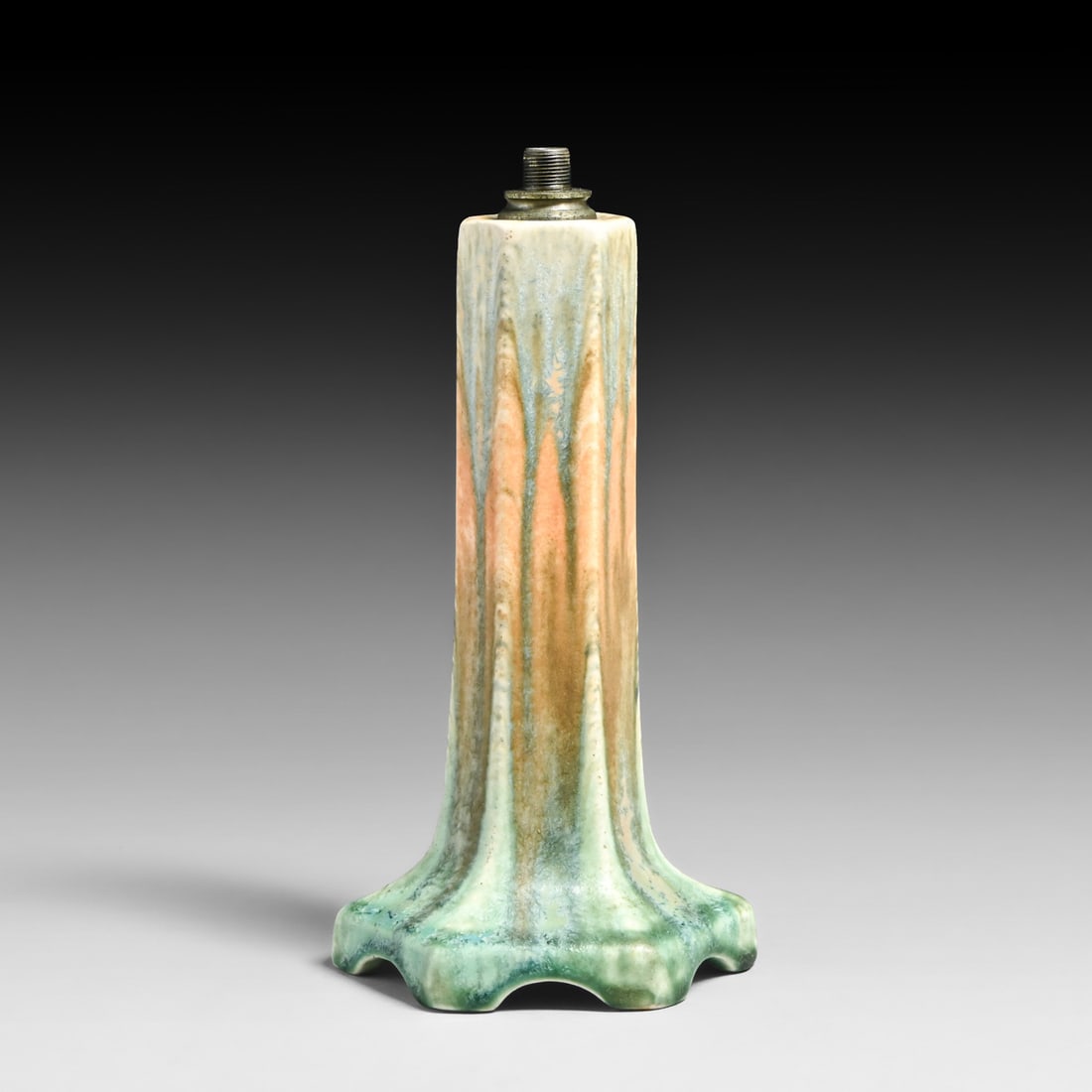 Ruskin Pottery Crystalline Glaze Lamp Base c1930: Ruskin Pottery Crystalline Glaze Lamp Base c1930. Signed. Perfect condition. 8.75"h x 3.5"d FREE NATIONWIDE SHIPPINGFree Nationwide Shipping within the lower 48 states for all purchases at our