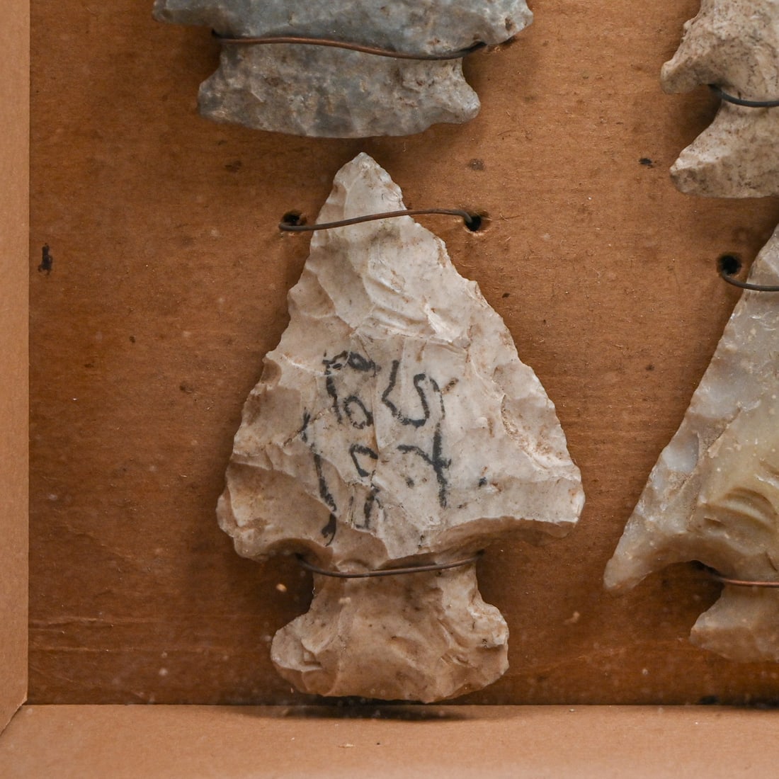 Approximately 60 Native American Framed Arrowheads/Projectile Points - 8