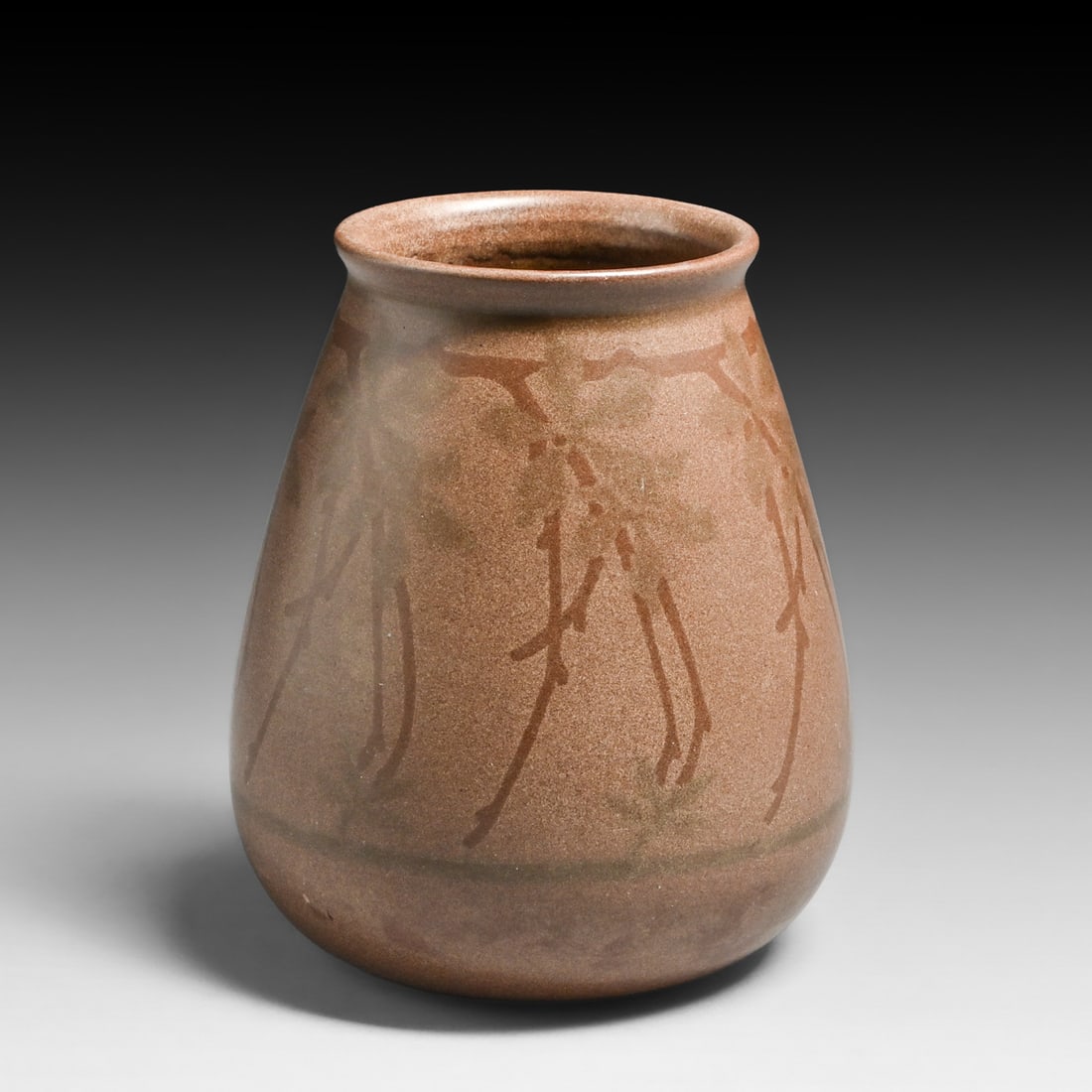 Marblehead Pottery Stylized Vines Decorated Vase c1910 - 2