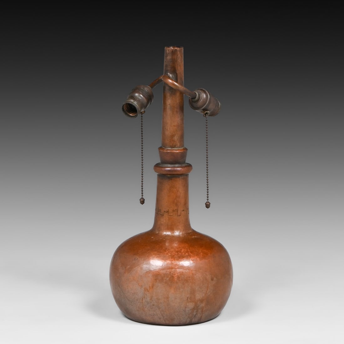Limbert Hammered Copper & Mica Lamp c1910 - 7