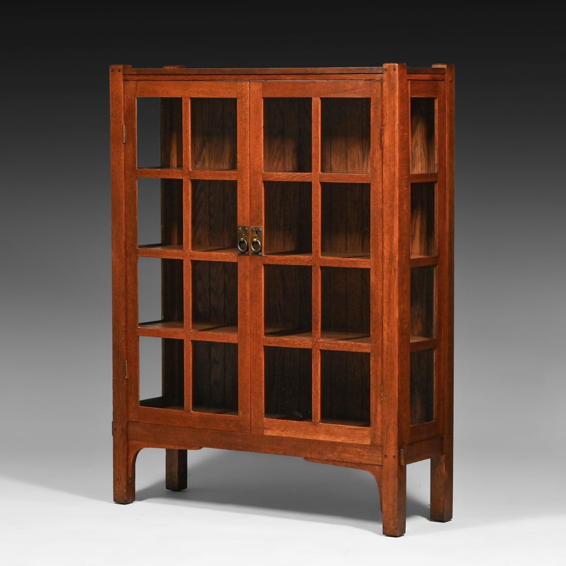 Charles Stickley Two-Door China Cabinet c1910: Charles Stickley Two-Door China Cabinet c1910. Signed. Excellent original finish. 60.5"h x 45.75"w x 14.75"d FREE NATIONWIDE SHIPPINGFree Nationwide Shipping within the lower 48 states for all
