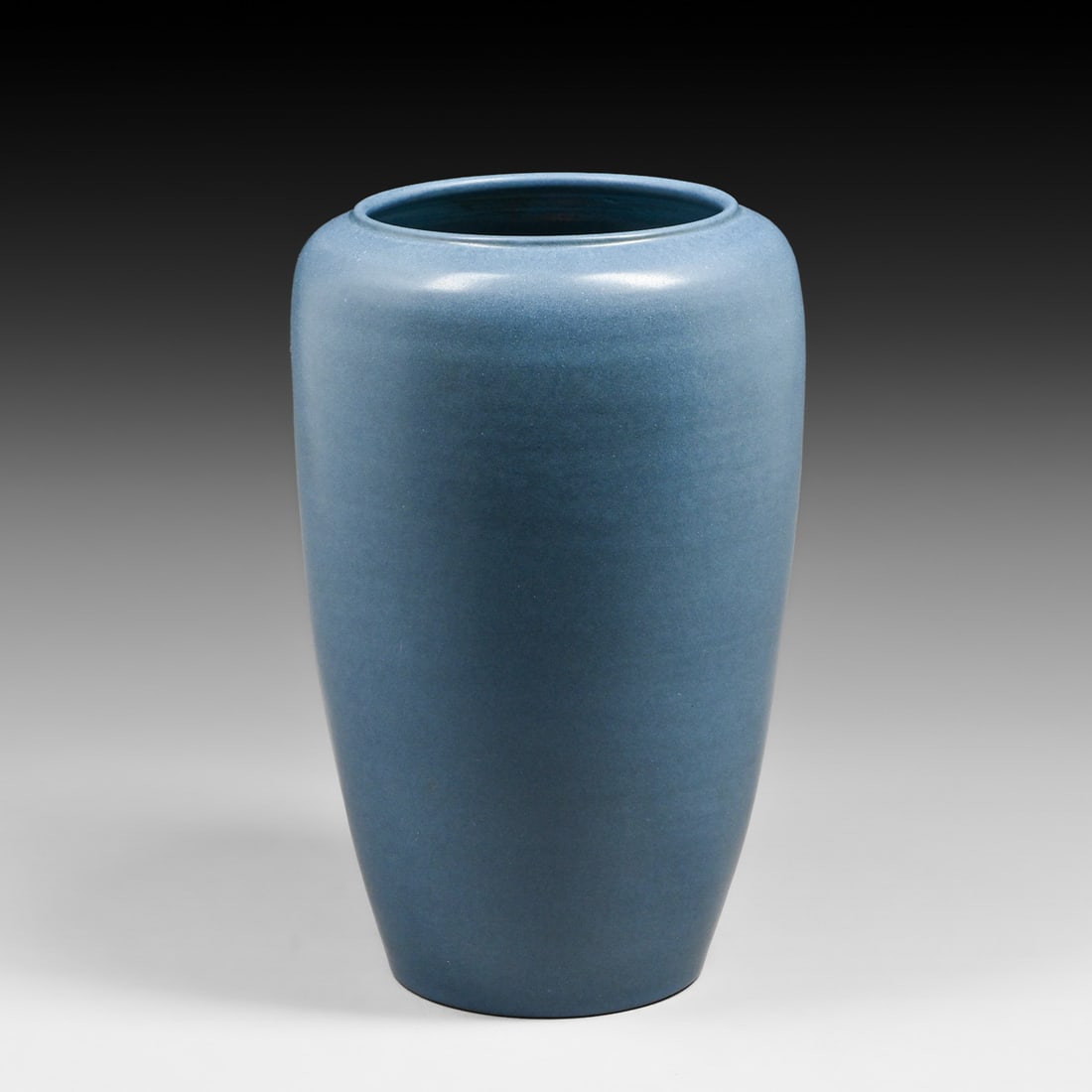 Huge Marblehead Pottery Matte Blue Vase c1910s - 2