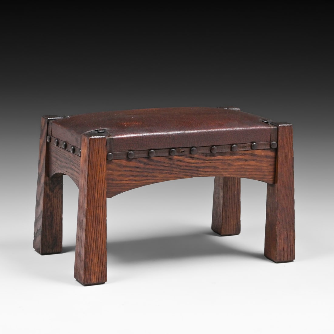 Arts & Crafts Period Reverse-Tapered Footstool c1902 (1 of 6)