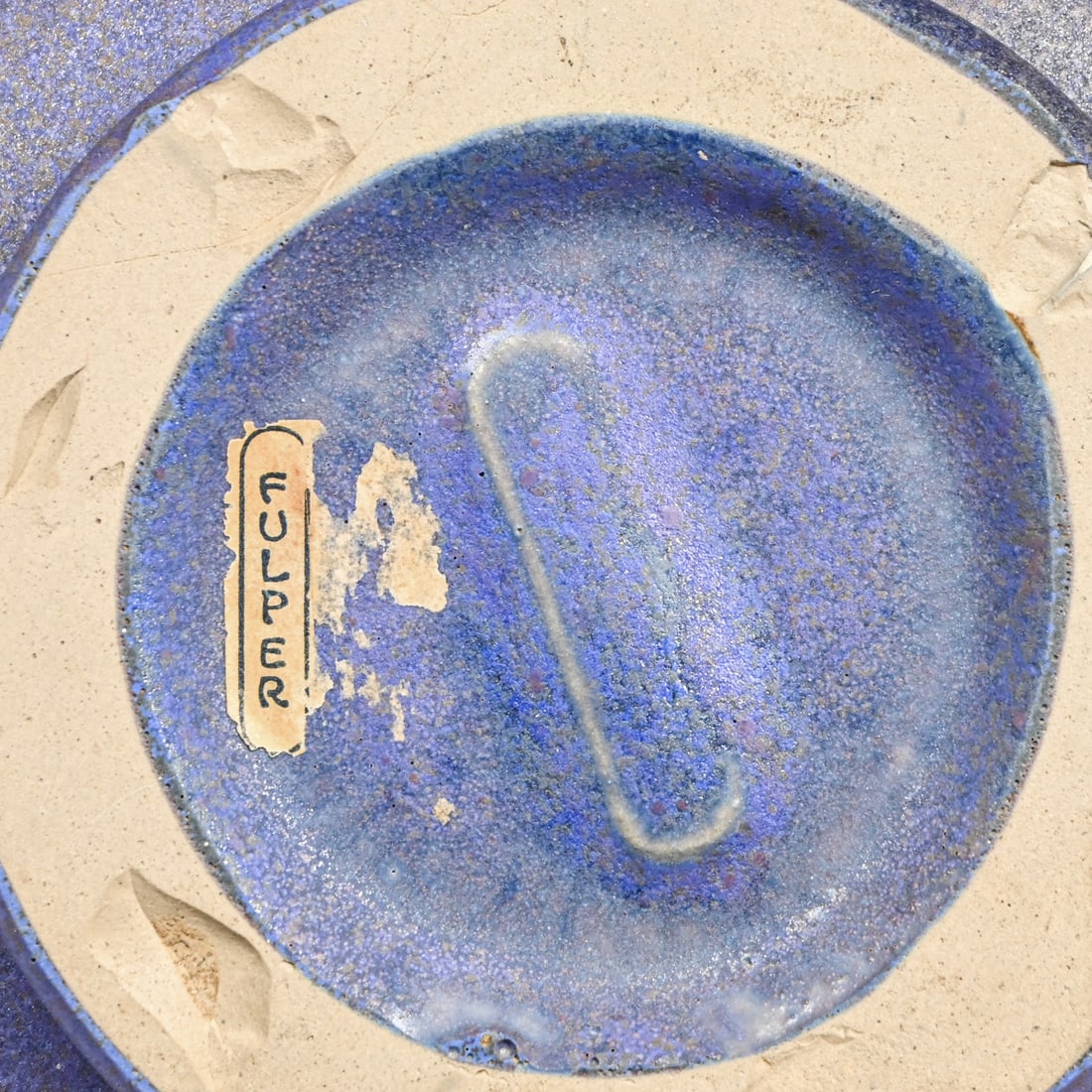 Fulper Pottery Matte Purple Three-Handled Vase c1910s - 4