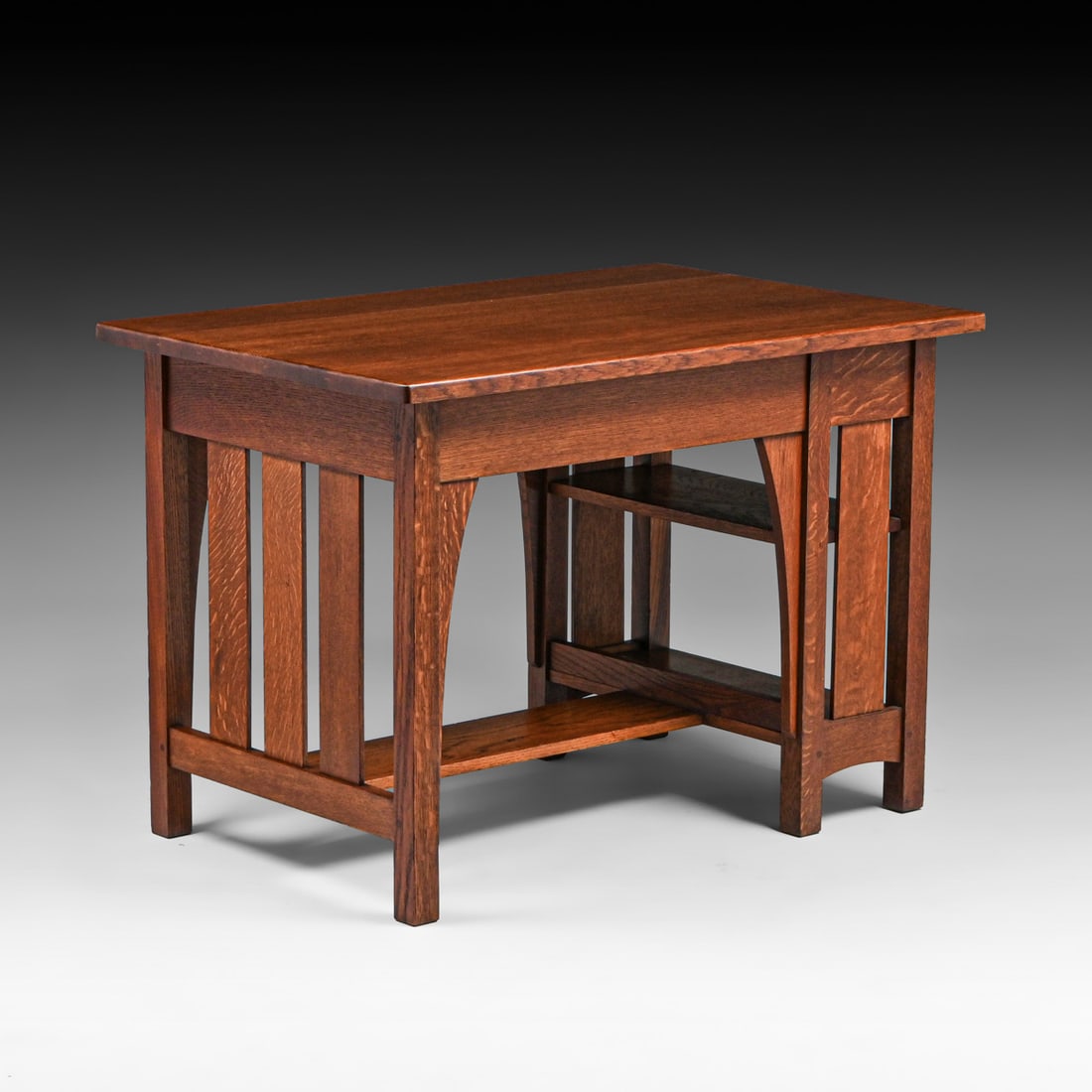 Limbert #105 One-Drawer Oak Desk c1910 - 3
