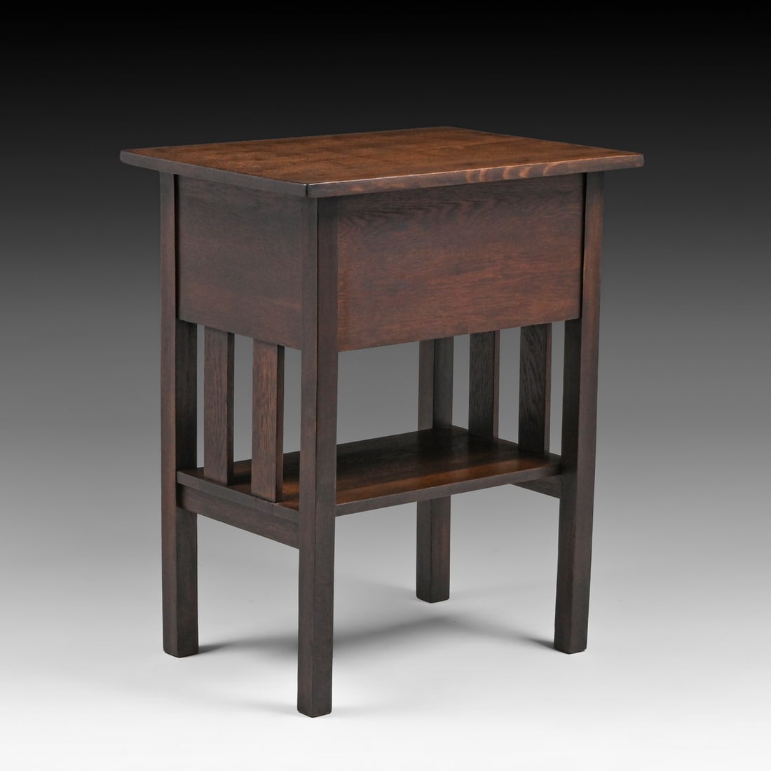 Grand Rapids Two-Drawer Slatted Side Table c1910 - 3