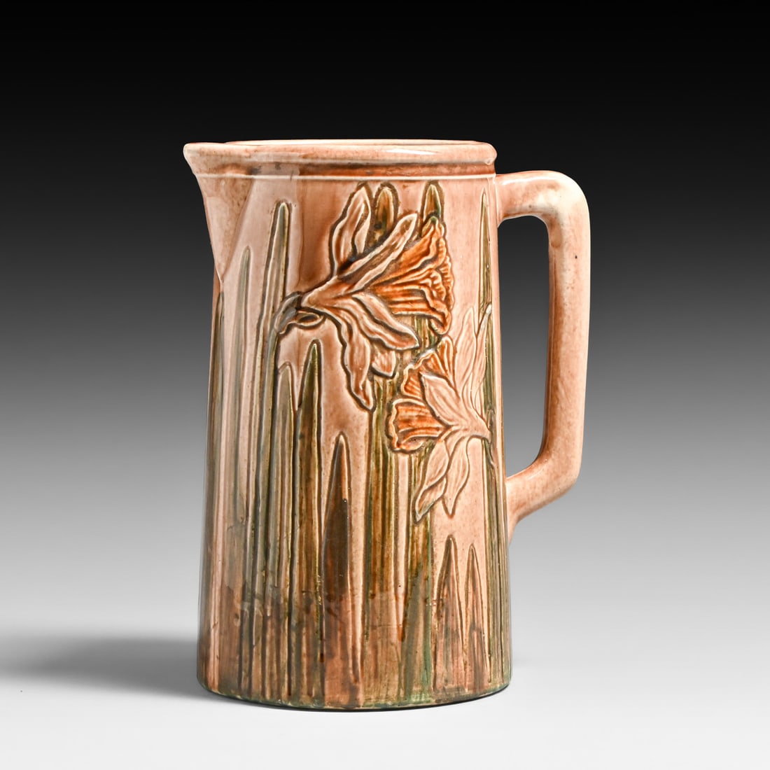 Vance Avon Faience Pottery Co - Tiltonsville, OH Daffodil Pitcher c1900 (1 of 5)