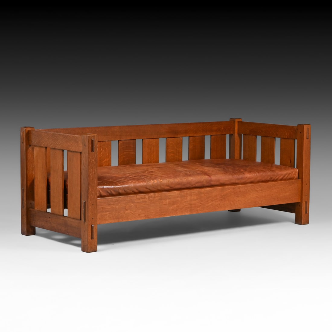 Gustav Stickley #208 Evenarm Settle c1910 (1 of 3)