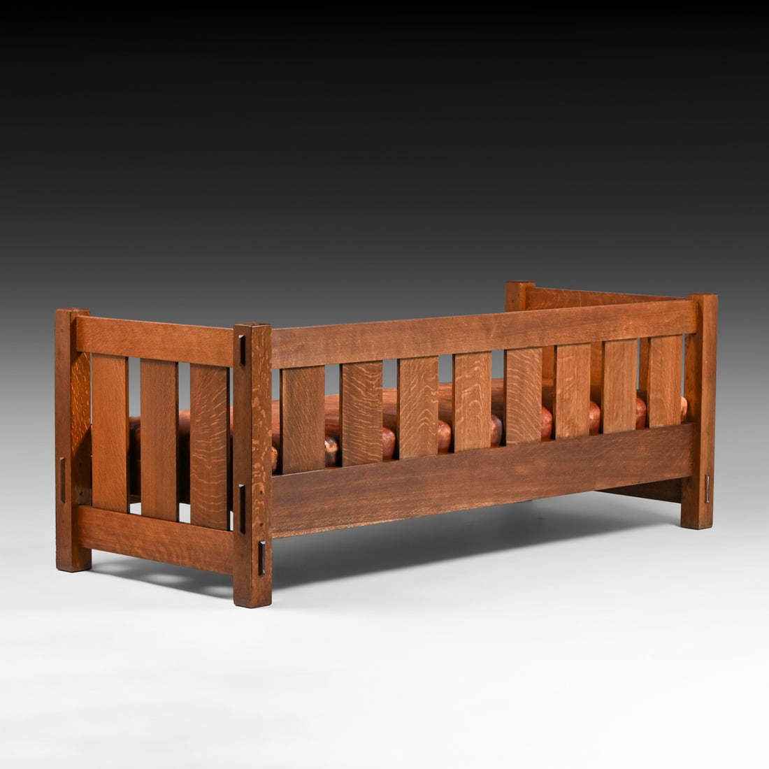 Gustav Stickley #208 Evenarm Settle c1910 - 3