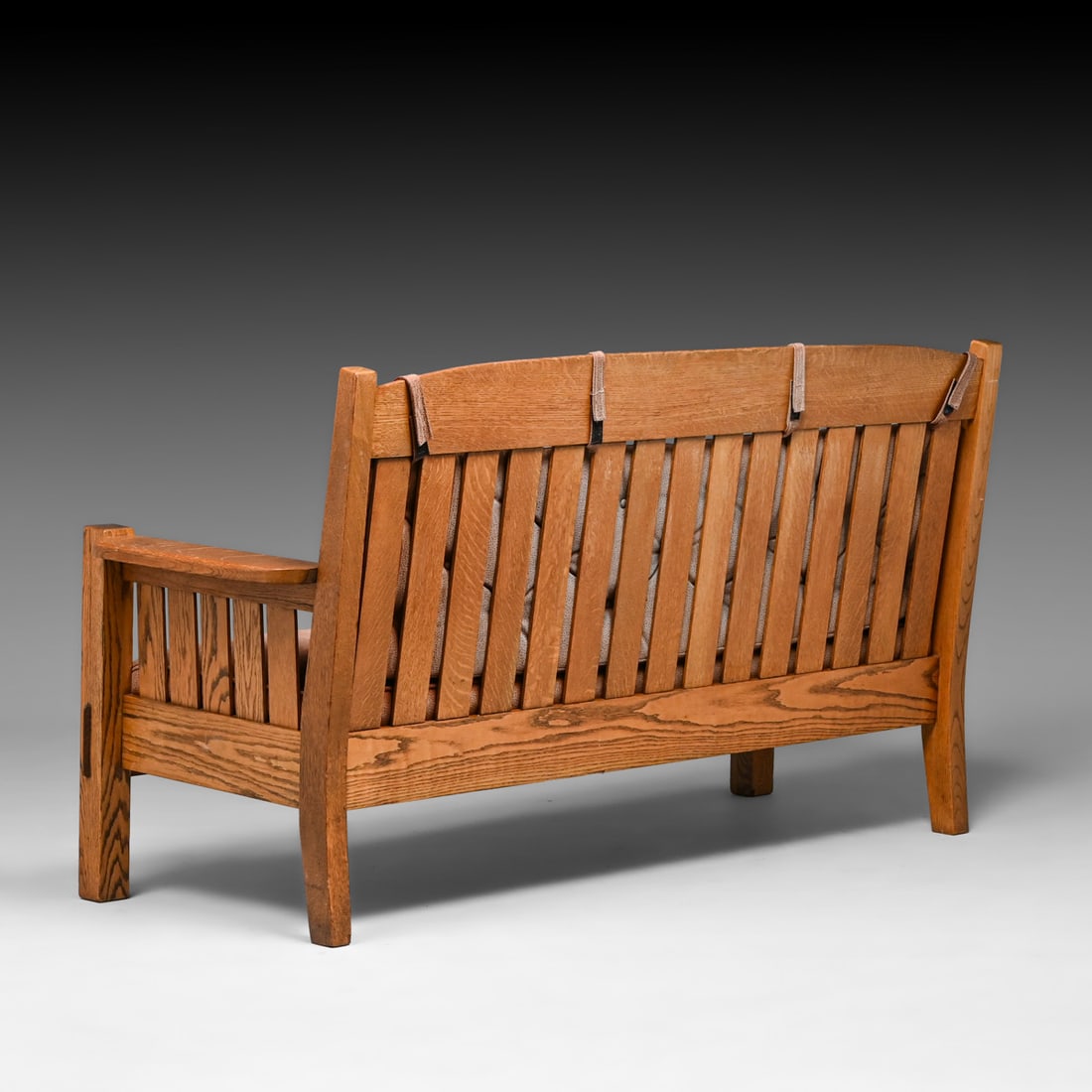 Harden Oak Slatted Bench Settle c1910 - 3