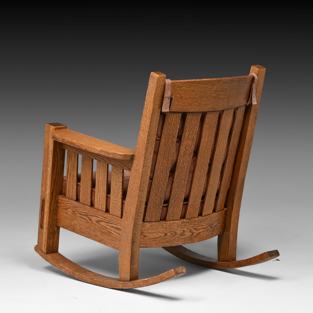Harden Oak Slatted Rocker c1910 - 3