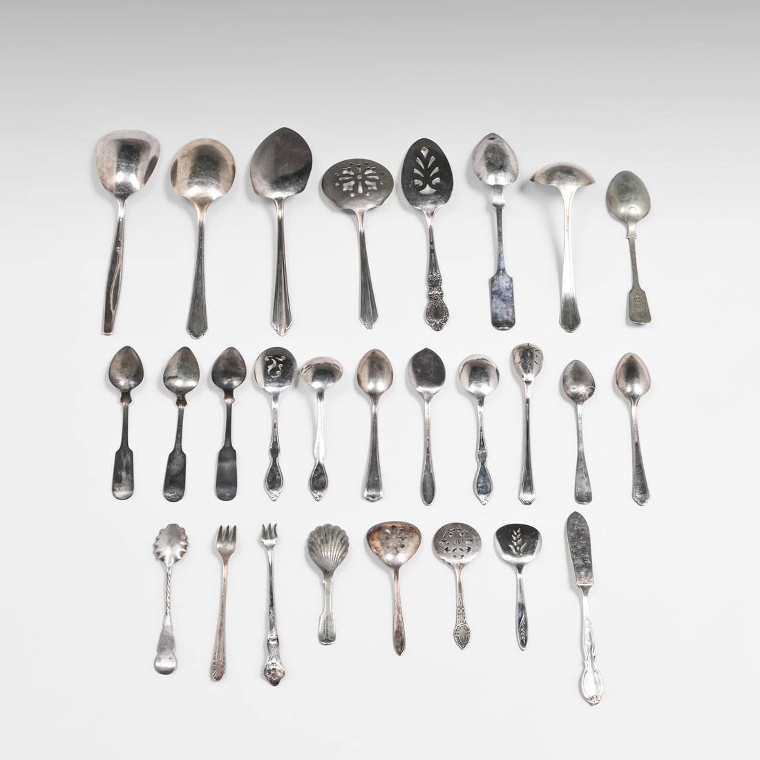 27 Piece Mostly Misc American Silverplate c1900 - 2