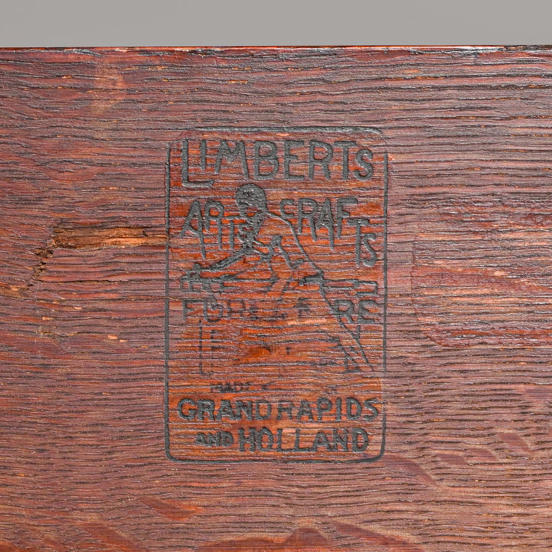 Limbert Oak Three-Door Bookcase c1910 - 4