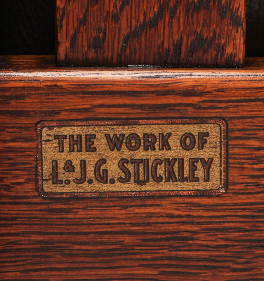 L&JG Stickley #409 Slatted Cube Rocker c1908-1912 - 4