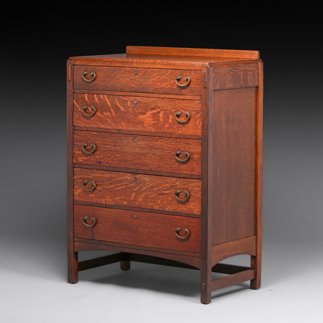 Limbert Tall Five-Drawer Dresser c1910 - 2