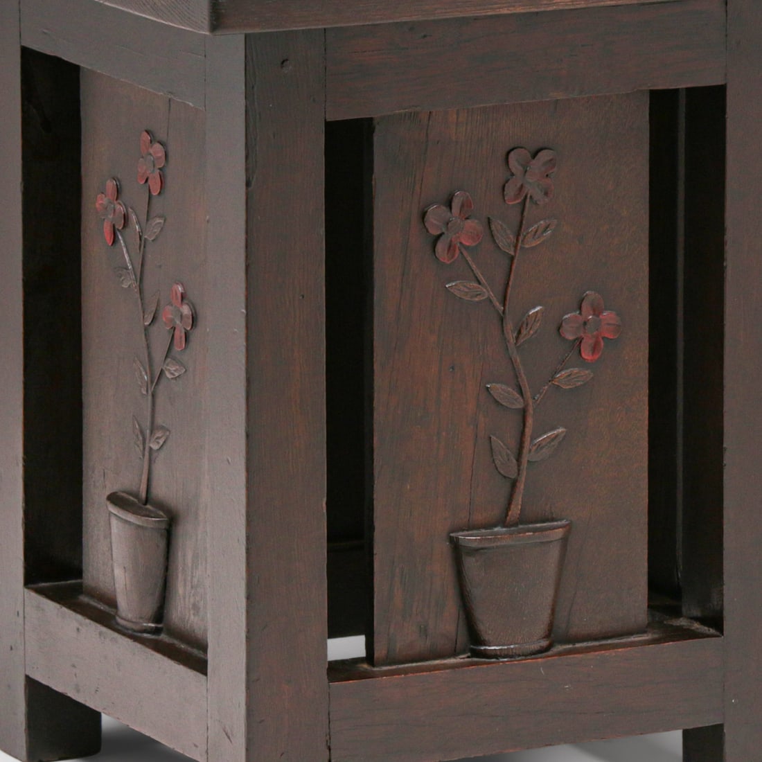 Grand Rapids Heavy Square Oak Taboret c1910 - 4