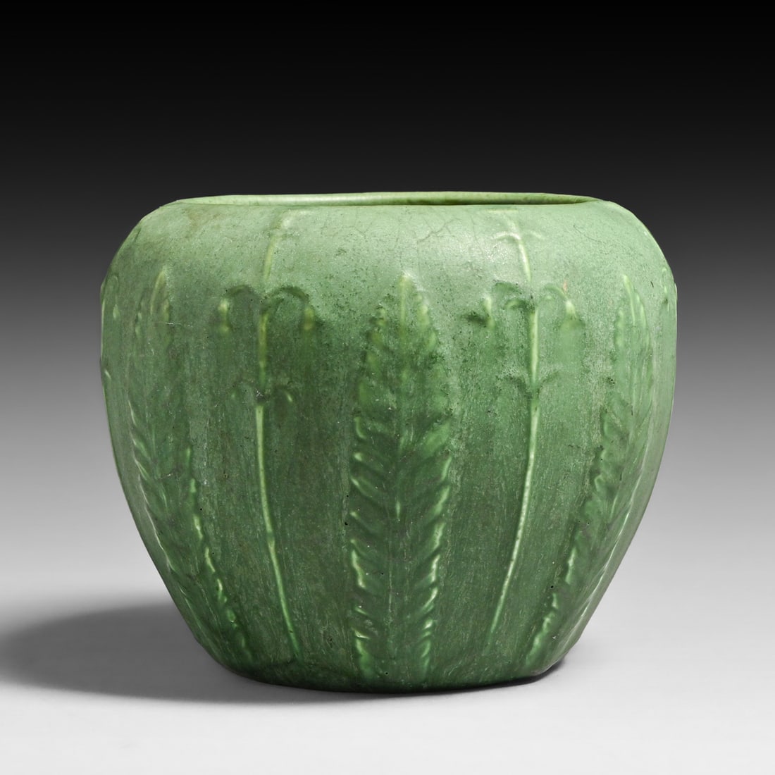 Hampshire Pottery #78 Lotus Leaves & Buds Matte Green Vase c1910: Hampshire Pottery #78 Lotus Leaves & Buds Matte Green Vase c1910. Signed. Perfect condition. 5.5"d x 4.5"h FREE NATIONWIDE SHIPPINGFree Nationwide Shipping within the lower 48 states for all