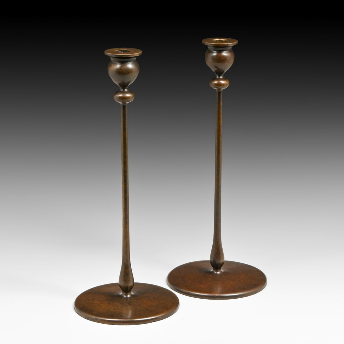 Chicago Prairie School Delta Candlesticks c1910: Chicago Prairie School Delta Candlesticks c1910. Appear to be exactly like Jarvie's Delta form but unsigned. Excellent new patina. 15"h x 6"d FREE NATIONWIDE SHIPPINGFree Nationwide Shipping within