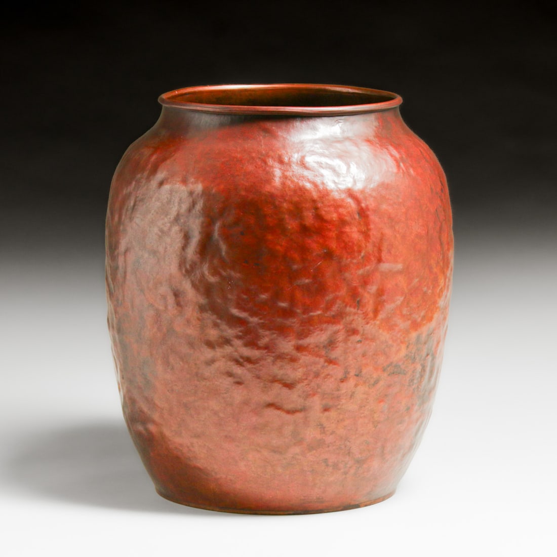 Large Michael Adams - Aurora Studios Hammered Copper Warty Vase 2002 (1 of 7)
