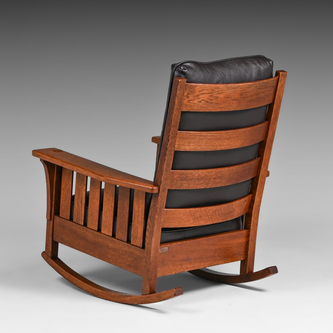 L&JG Stickley Slatted Rocker c1908-1912 - 3