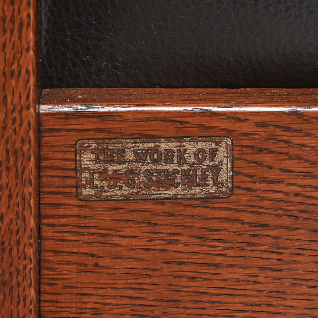 L&JG Stickley Slatted Rocker c1908-1912 - 4