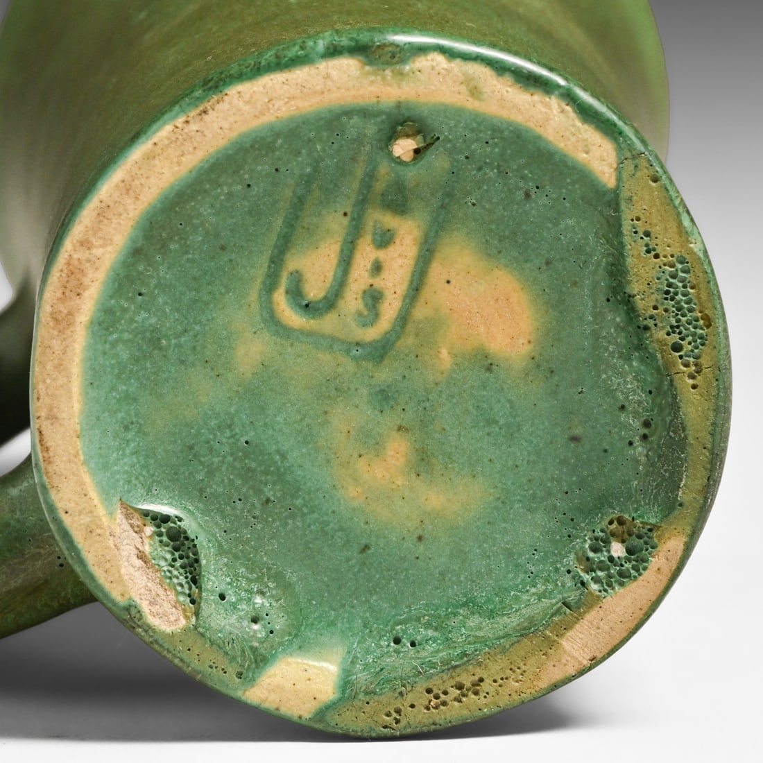 William Jervis Matte Green Mug c1905 - 5