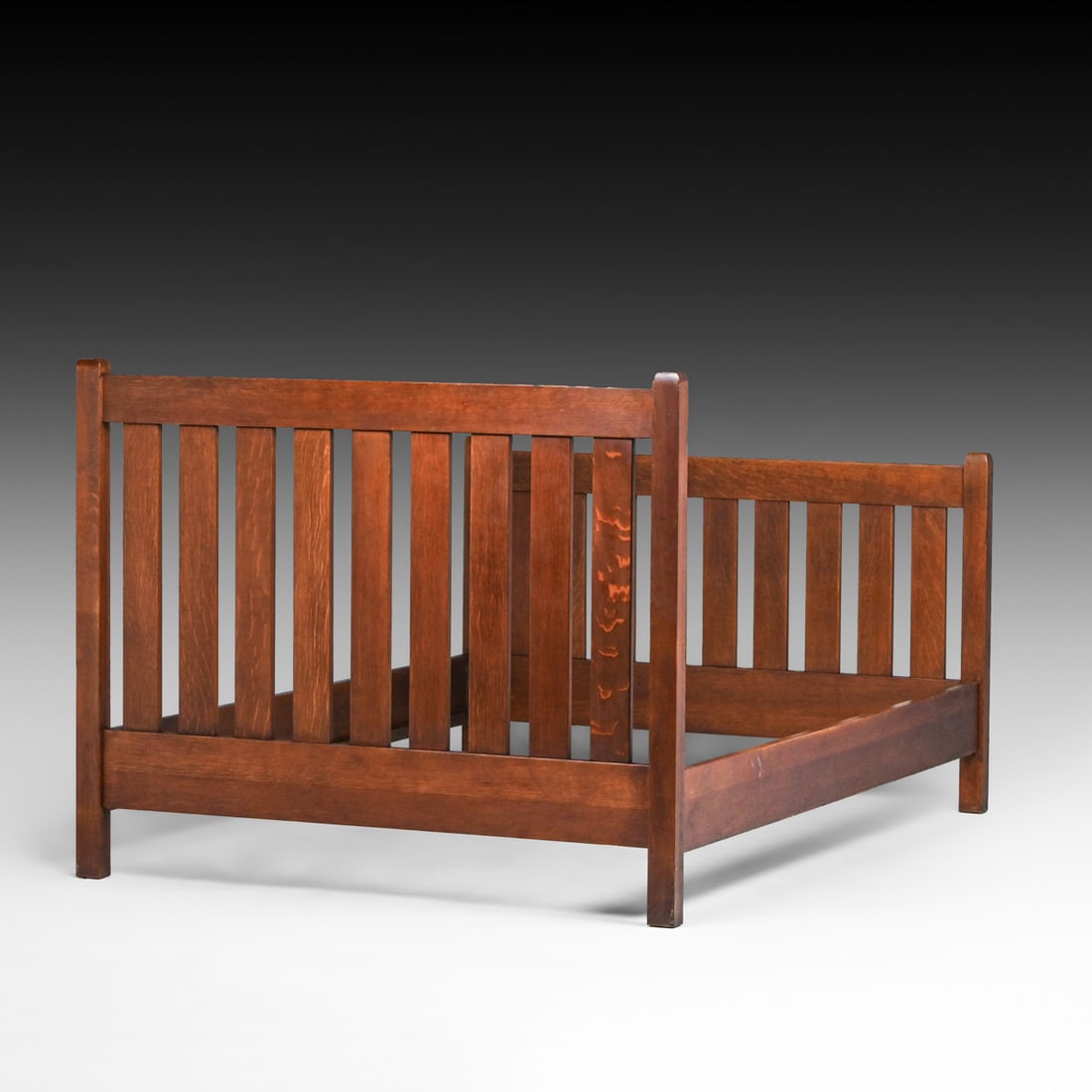 Early Limbert Oak Double Bed c1905 - 3