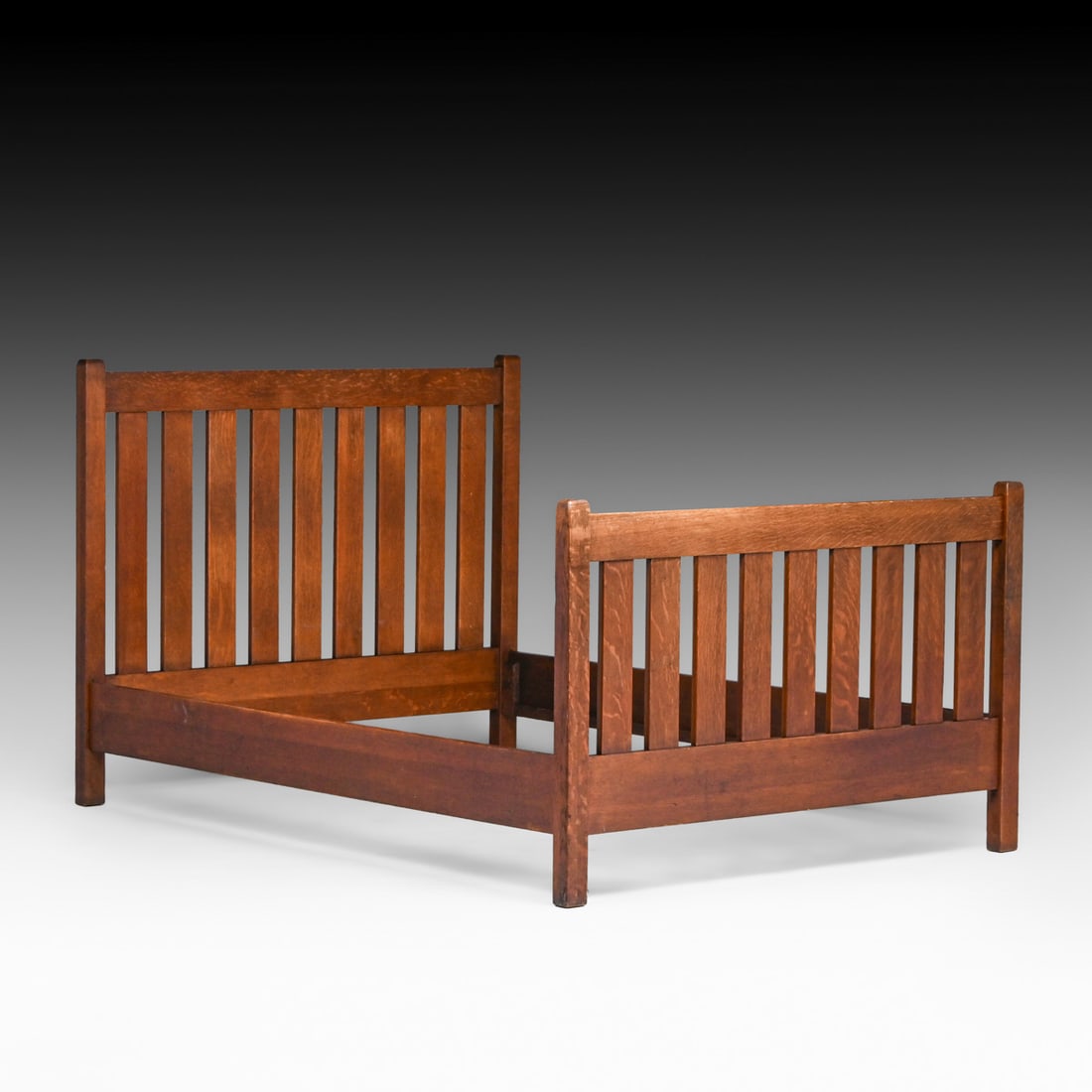 Early Limbert Oak Double Bed c1905 - 4