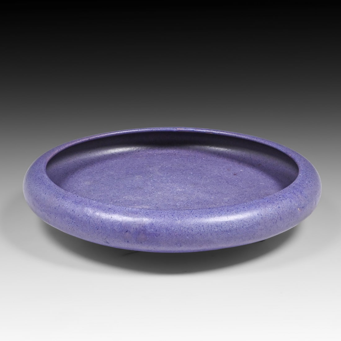 Monumental Fulper Pottery 18"d Matte Purple Camelia Bowl c1910s: Monumental Fulper Pottery 18"d Matte Purple Camelia Bowl c1910s. Signed. Perfect condition. 18"d x 4"h FREE NATIONWIDE SHIPPINGFree Nationwide Shipping within the lower 48 states for all purchases