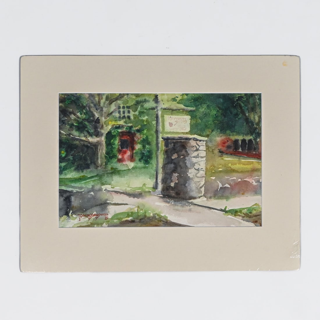 Tom Bojanowski Watercolor “Roycroft Shops?? 1998: Tom Bojanowski Watercolor “Roycroft Shops” 1998. Signed. Excellent condition. Unframed. Image 9.5"h x 14.5"w FREE NATIONWIDE SHIPPINGFree Nationwide Shipping within the lower 48 states