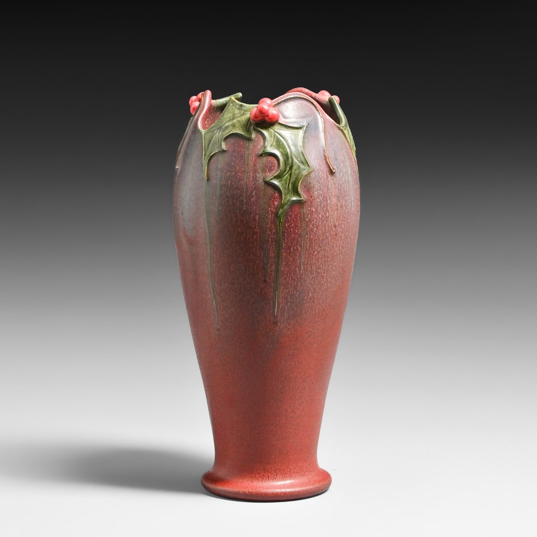 Ephraim Faience Red Holly Glad Tidings Vase 2012: Ephraim Faience Red Holly Glad Tidings Vase 2012. Winter Holiday Series 2012. 43/50. Signed. Perfect condition. 11.25"h x 5.25"d FREE NATIONWIDE SHIPPINGFree Nationwide Shipping within the lower 48