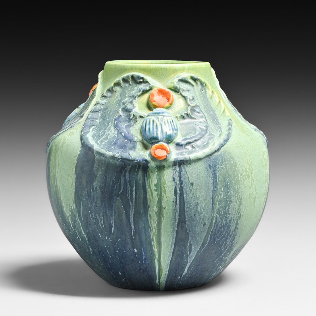 John Tiller/Scott Draves Door Pottery Scarab Vase c2011 (1 of 5)
