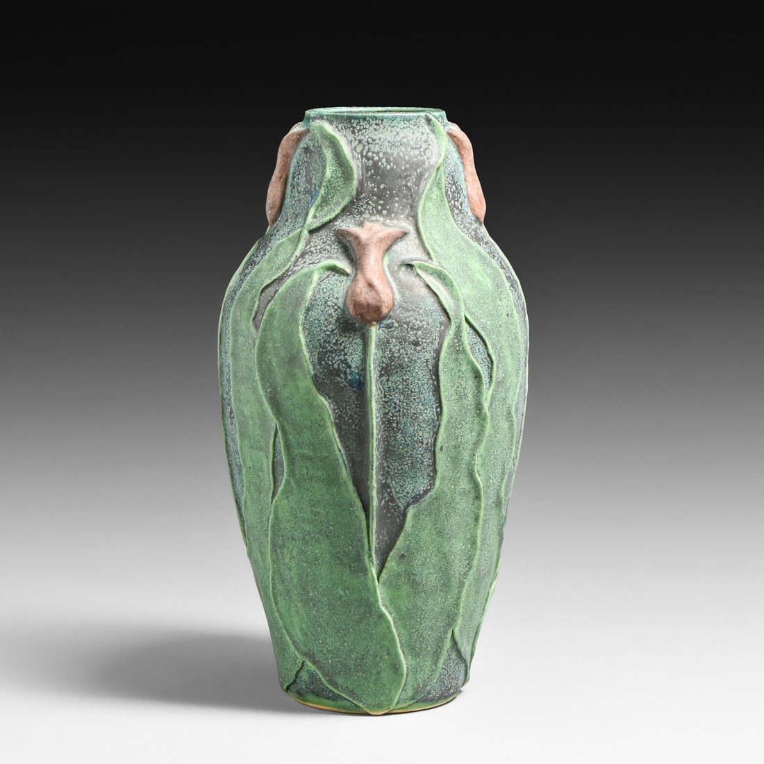 Contomeporary Tulip & Leaves Carved Vase c2000s (1 of 4)