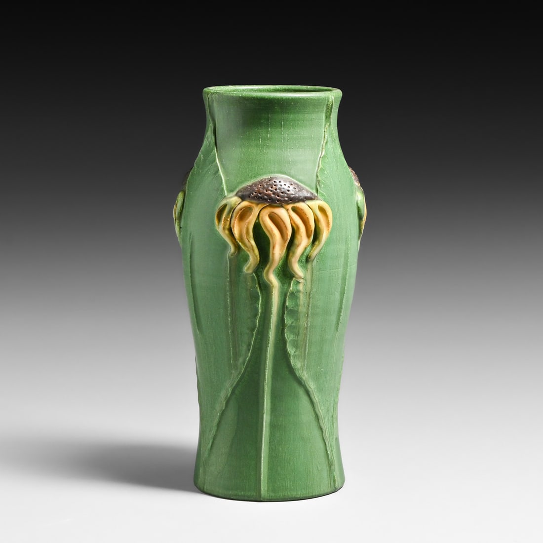 Early Scott Draves Door Pottery Carved Floral Vase c2001-2005 (1 of 4)