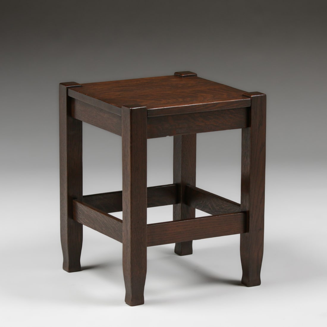 Stickley Brothers Square Oak Taboret c1910 - 3