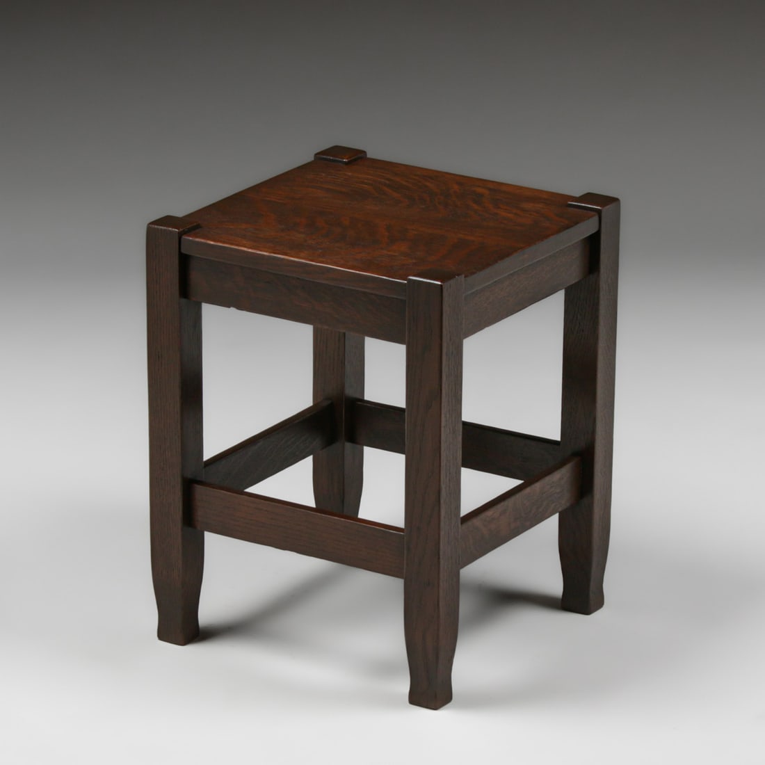 Stickley Brothers Square Oak Taboret c1910 - 4