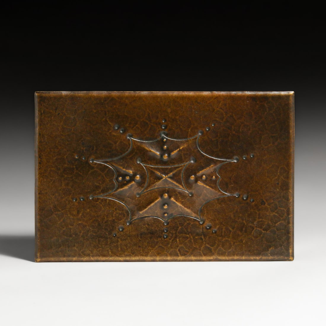 WMF - German Repousse Hammered Brass Box c1905 - 3