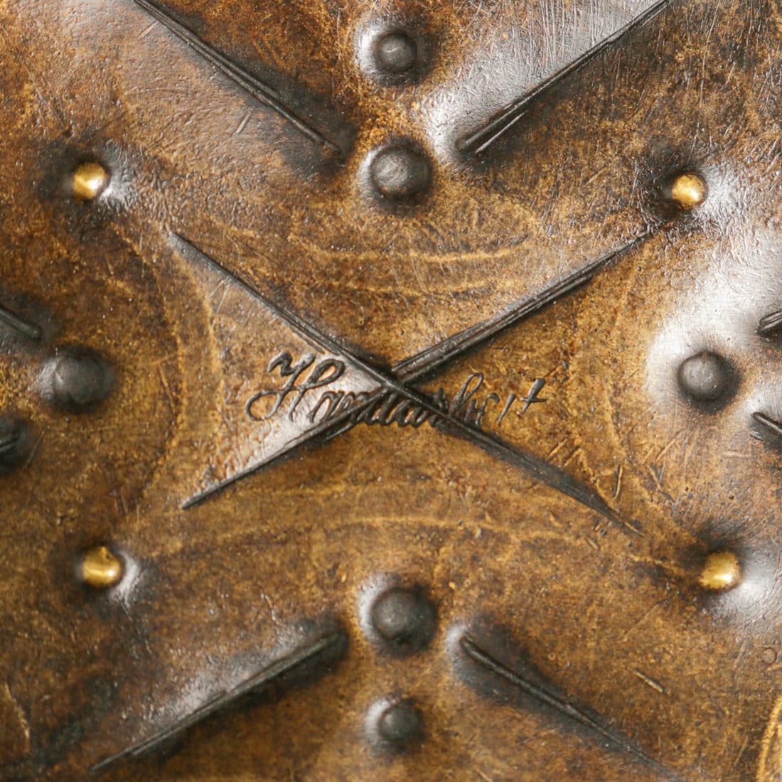 WMF - German Repousse Hammered Brass Box c1905 - 5