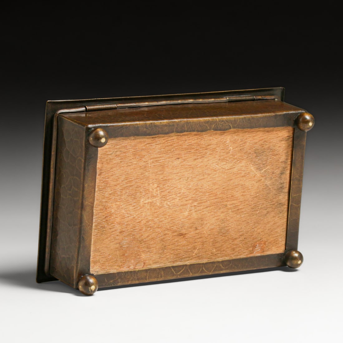 WMF - German Repousse Hammered Brass Box c1905 - 6