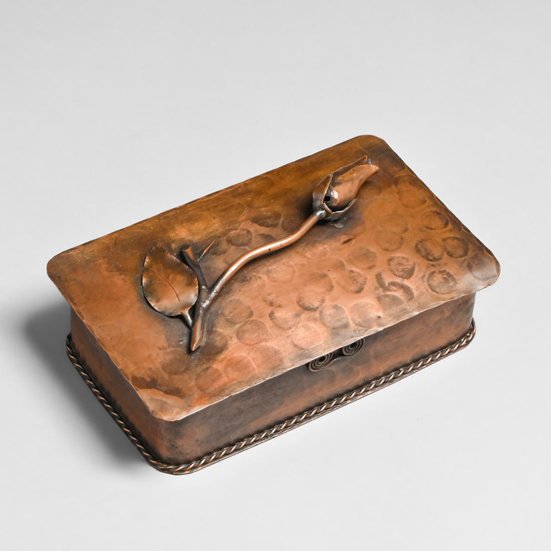 Craftsman Studios Hammered Copper "Rose" Box 1938 (1 of 6)