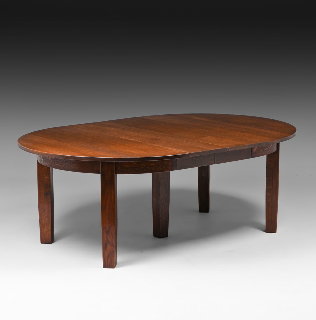 L&JG Stickley Five-Leg Dining Table c1910 - 3