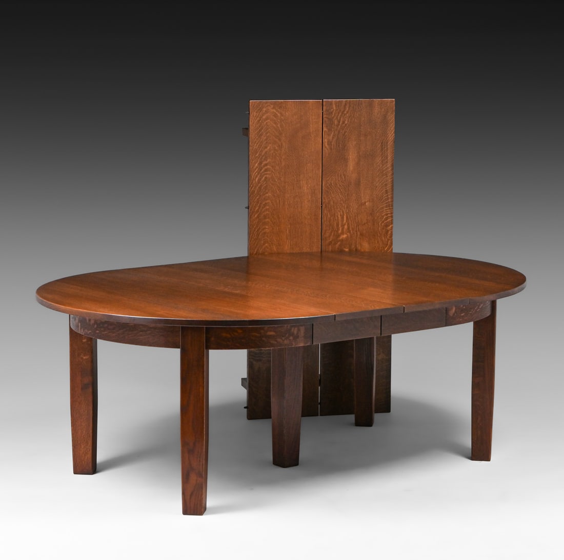 L&JG Stickley Five-Leg Dining Table c1910 - 4