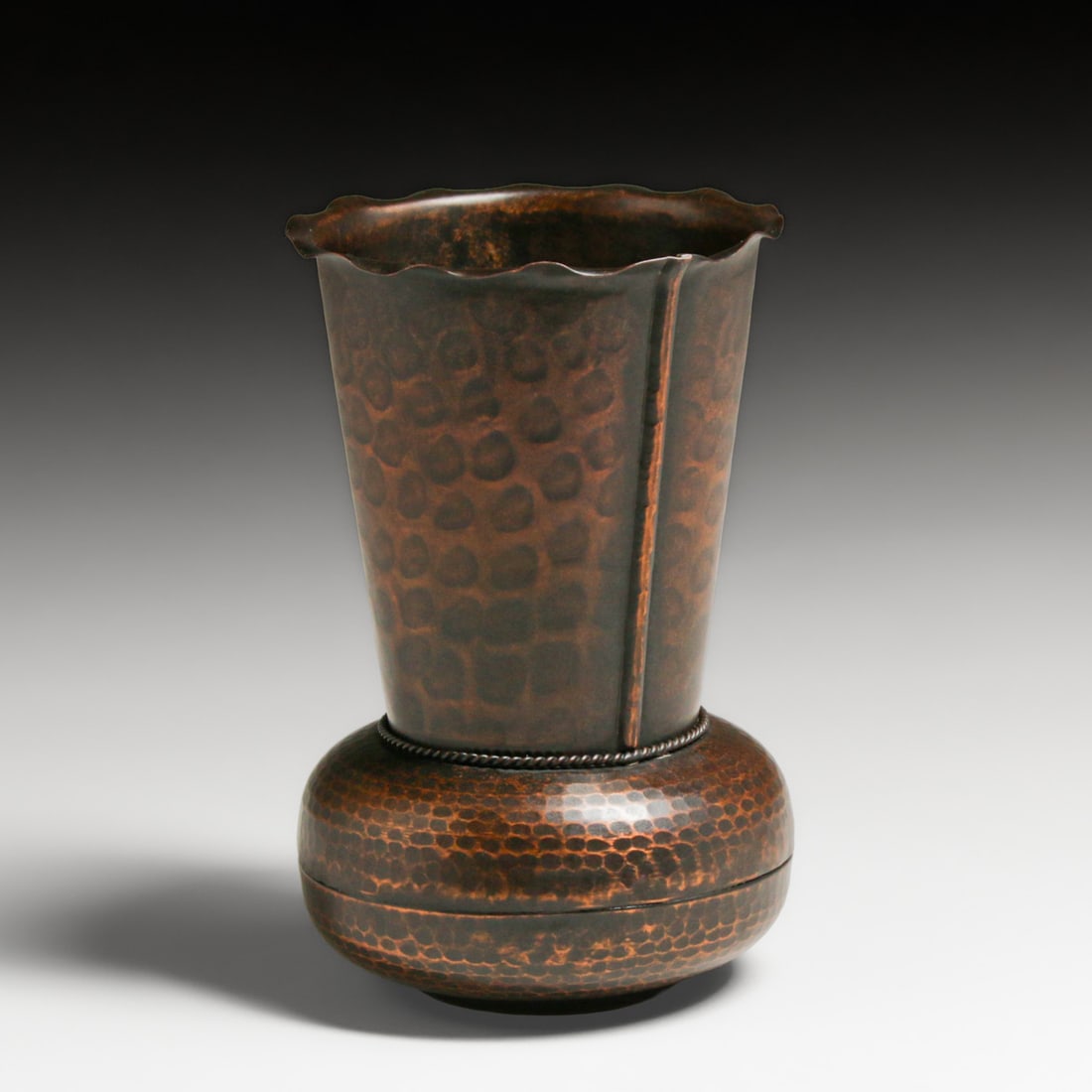 Vermont Hammered Copper Vase c1930s - 2