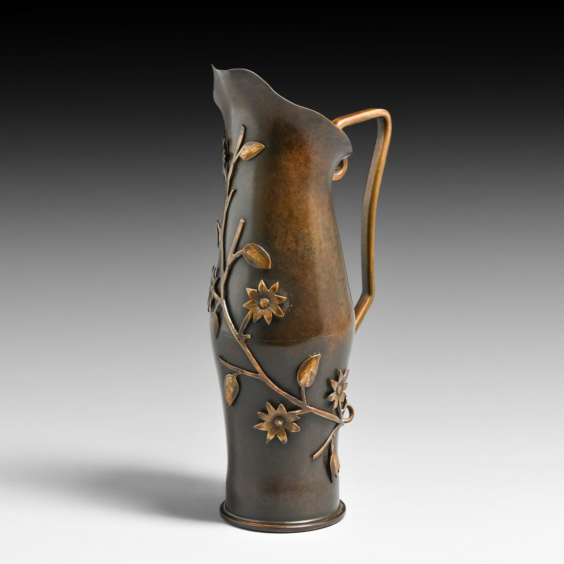 Early Dirk van Erp Hammered Brass Aesthetic Movement Shell Casing Pitcher c1900-1902 (1 of 8)