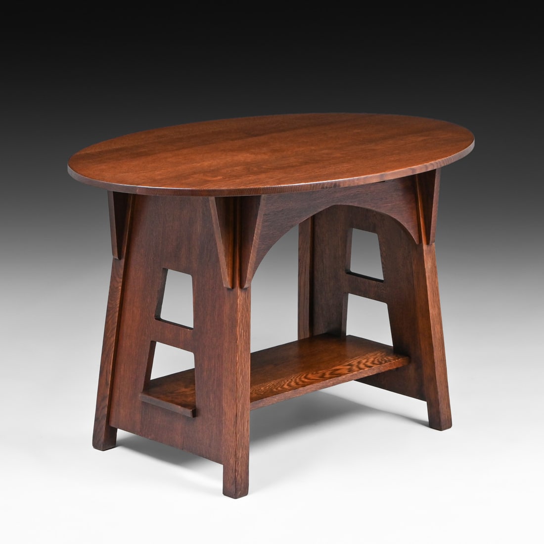 Limbert #146 Cutout Oval Table c1910 - 2