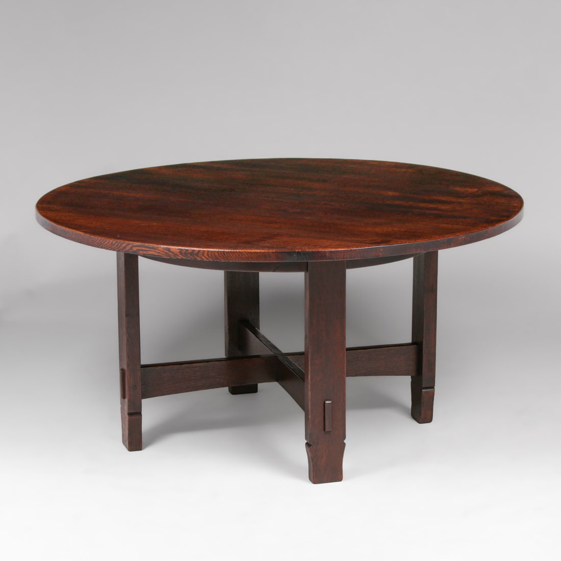 Early Gustav Stickley 60"d Table c1901 - 3