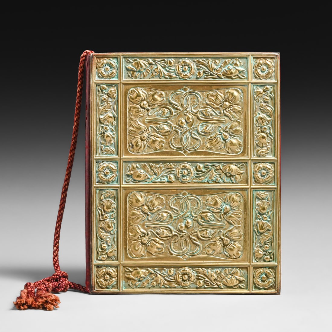 WMF - German Art Nouveau Brass Folio Book Cover c1900: WMF - German Art Nouveau Brass Folio Book Cover c1900. Unsigned. Excellent original patina. 10.75"h x 8.75"w FREE NATIONWIDE SHIPPING Free Nationwide Shipping within the lower 48 states for all purcha