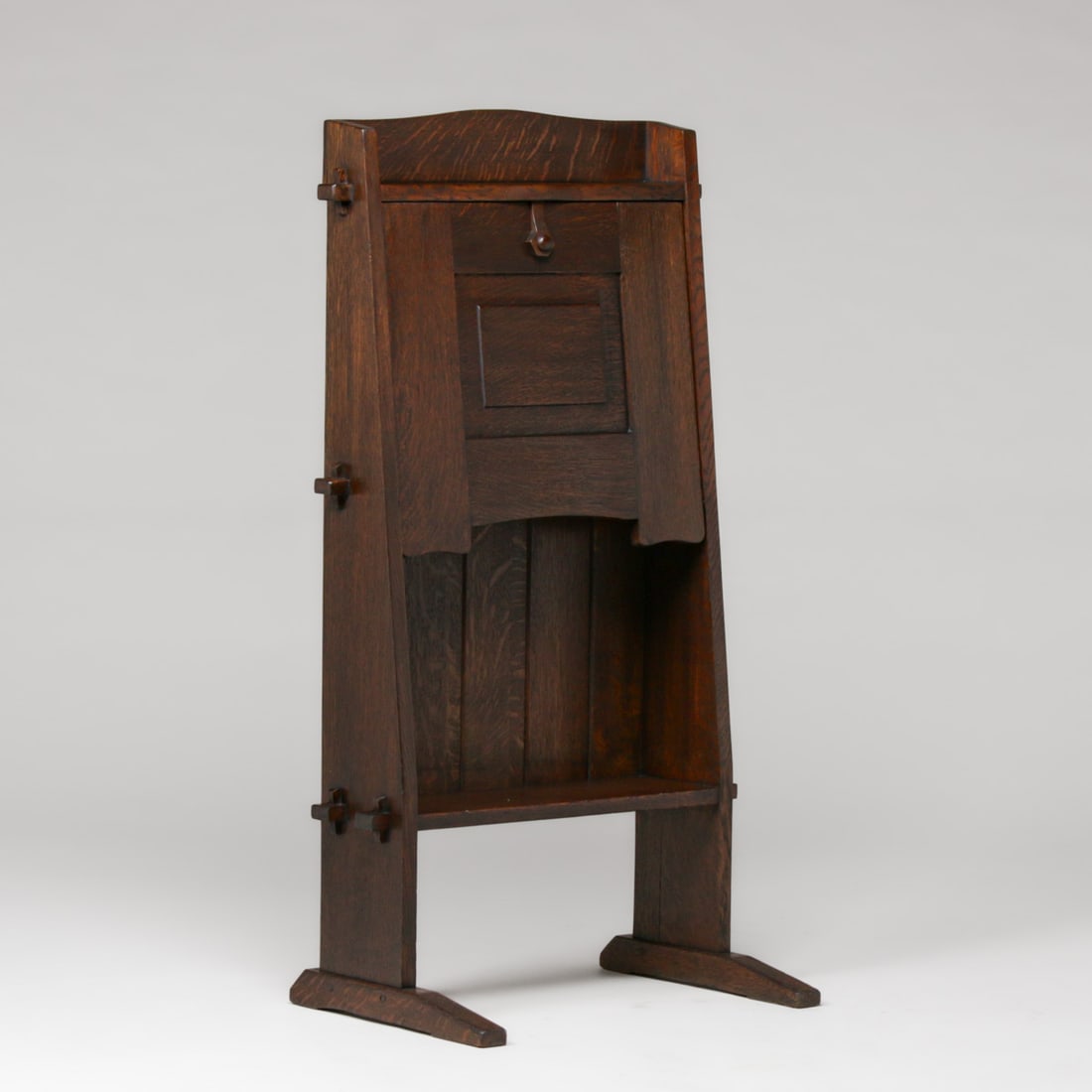 Early Gustav Stickley "Chalet" Dropfront Desk c1902: Early Gustav Stickley "Chalet" Dropfront Desk c1902. Unsigned. Very nicely refinished. 46"h x 24.25"w x 16.5"d at the feet FREE NATIONWIDE SHIPPINGFree Nationwide Shipping within the lower 48 states