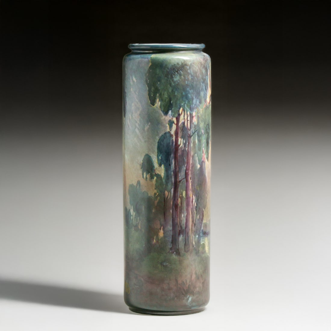 Franz Arthur Bischoff (1864-1929) Hand Decorated Belleek Porcelain Vase c1910: Franz Arthur Bischoff (1864-1929) Hand Decorated Belleek Porcelain Vase c1910. Unsigned. Provenance: From the Bischoff Family Estate. Comes with an old xerox picture showing this piece in his